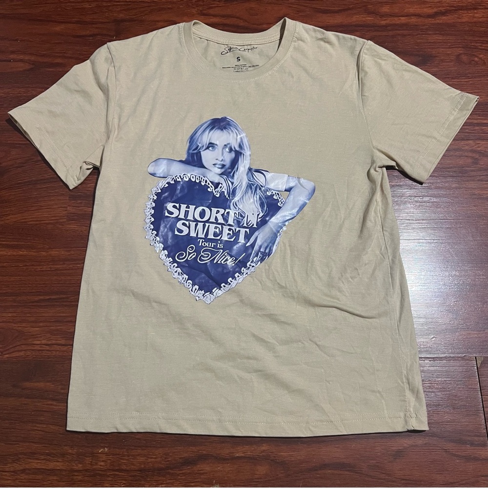 Official Merch Sabrina Carpenter Short n Sweet Tour 2024 T Shirt - Size Small